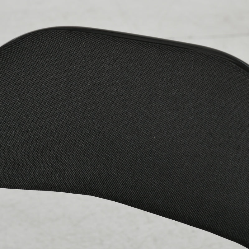 Set 4 Sedie Pieghevoli con Seduta Imbottita e Struttura in Acciaio Nero  