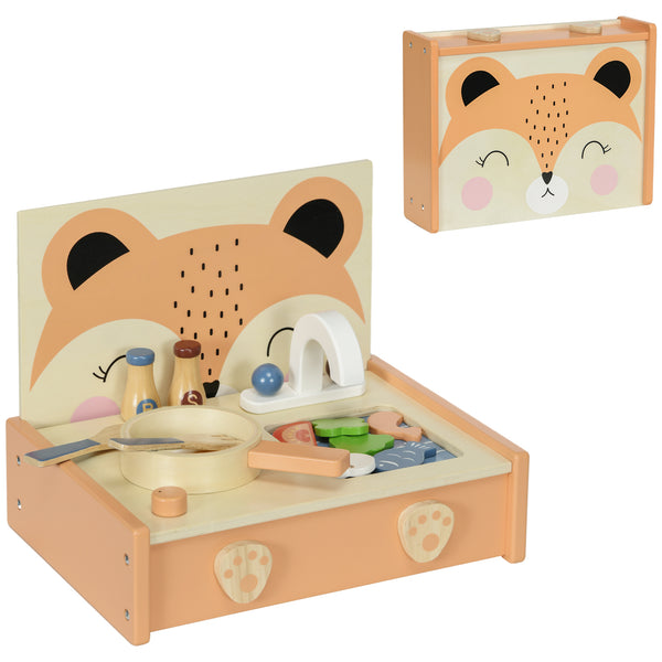 Cucina Giocattolo per Bambini Fornello e 12 Accessori in Legno acquista
