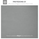 Tetto di Ricambio Impermeabile per Gazebo da Giardino 4x3m in Poliestere  Grigio