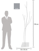 Appendiabiti da Terra 33x33x178 cm in Ferro Battuto Vasconi Castagno Argento