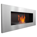 Camino a Bioetanolo da Parete 90x40 cm Flig Huston 2 Saty Senza Vetro