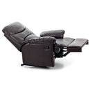 Poltrona Relax Reclinabile Manuale Rivestimento in Cuoio Diana Marrone