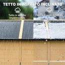 Armadio da Giardino Walk-in 147x68x198 cm con Pavimento e 4 Finestre in Legno di Abete      
