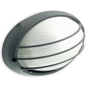 Lampada Plafoniera Ovale Piccola con Griglia Colore Grigio per Esterno Linea Garden Livos