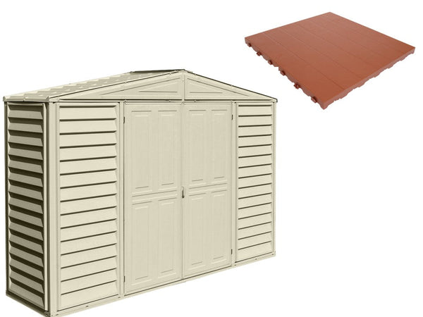 Boden für Gartenbox 320 x 81 x 188 cm aus Terrakotta-Kunststoff sconto