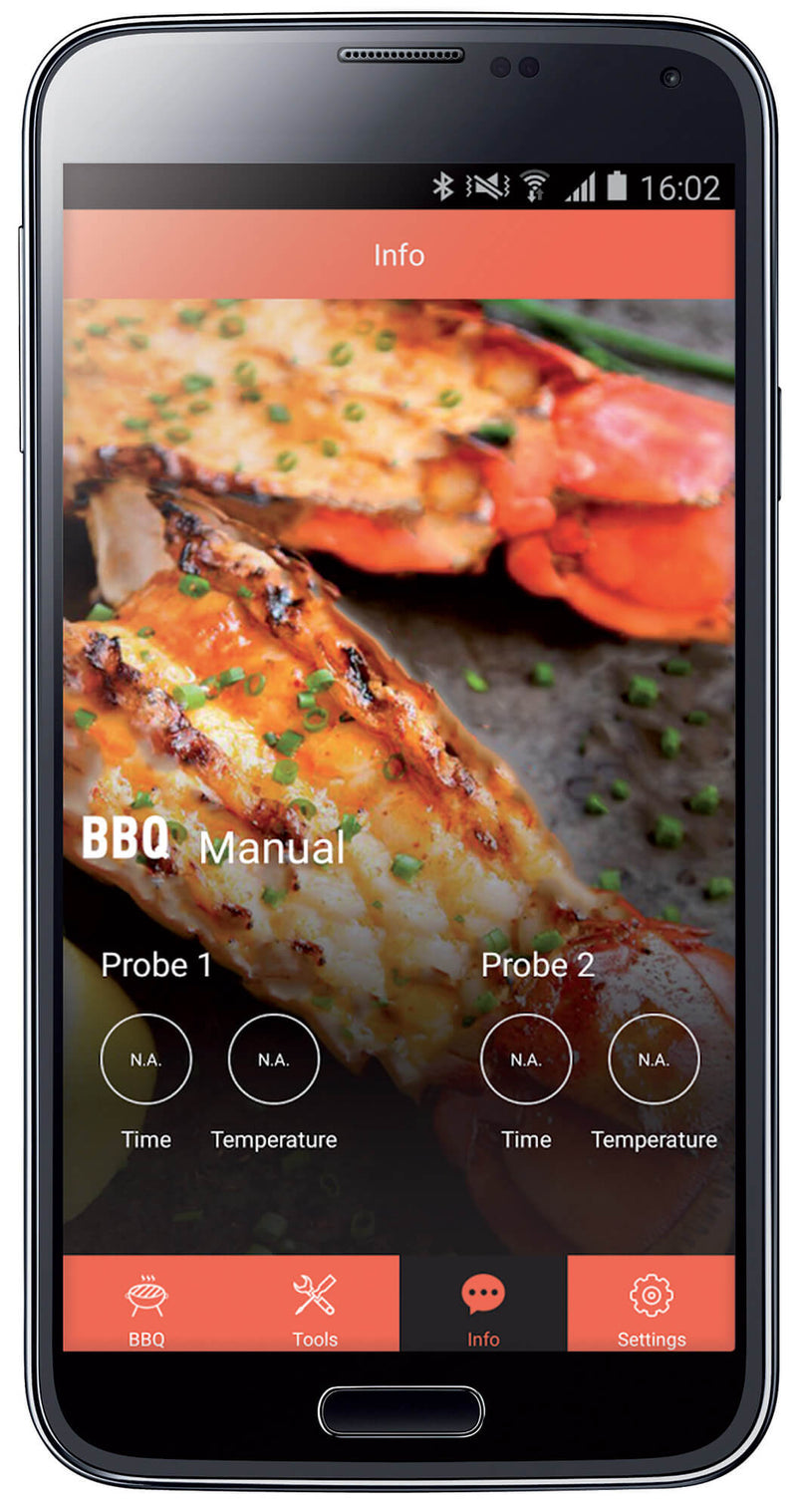 Termometro Digitale Bluetooth in ABS per Barbecue Vannini