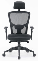 Sedia Poltrona Direzionale da Ufficio in Tessuto e Rete Philadelphia Nera