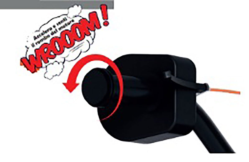 Bicicletta per Bambini 16" Freni a Disco e Rumore del Motore in Accelerazione Magik-Bike Motocross Arancione