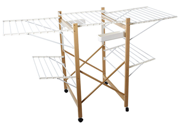 acquista Faltbarer Wäscheständer 173 x 68 x 104 cm in der Metall- und Holzkollektion