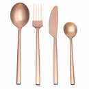 Servizio Set di Posate 24 Pezzi Rame con Finitura Lucida in Acciaio Villa d'Este Home Tivoli Stylo