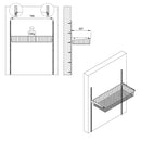 Set 2 Cestelli 78,9x35,4x11,6 cm con Supporti in Acciaio Emuca Bianco