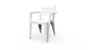 Set 6 Sedie da Giardino Keter Julie 61,5x58,5x79 cm Effetto Legno Bianco 