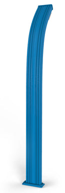 Doccia Solare da Esterno Giardino 30L Miscelatore e Lavapiedi Arkema Spring Fascia Inox Blu