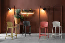 Set 4 Sgabelli 46x42x93 cm in Polipropilene Spot Senape