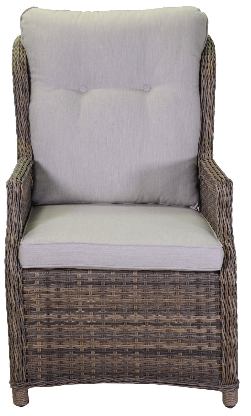 Set da Giardino Poltrona Pouf e Tavolino in Polyrattan Baltimora