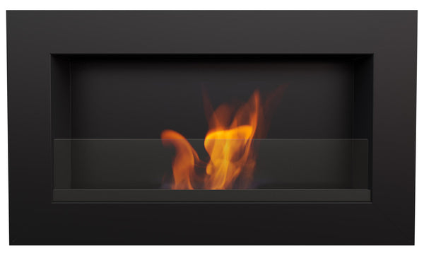 Bioethanol Wandkamin 64,8x37,4 cm mit Glas oder ohne Glasscheibe Washington Black acquista