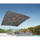 Ombrellone da Giardino Decentrato 4x4m Roma Wood nero