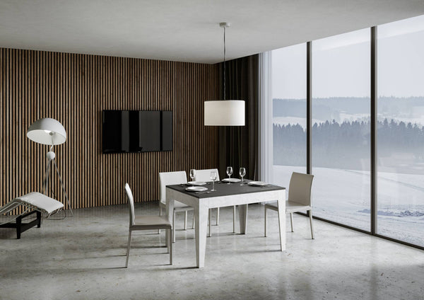 Tavolo Allungabile 120-180x90x77 cm Cico Mix Antracite Spatolato sconto