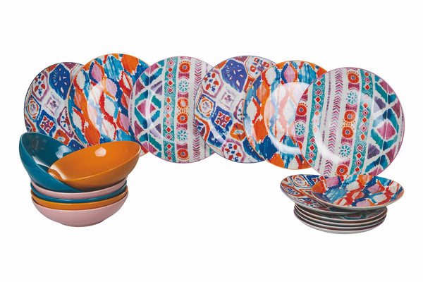 acquista Tafelservice 18 Teile aus Porzellan und Steingut 6 Plätze Villa d'Este Home Tivoli Casablanca