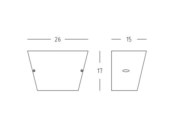 Lampada Applique Conico Colore Alluminio per Esterno Linea Umbe Sovil