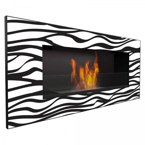 online Bioethanol Wandkamin 90x40 cm Flig Huston 2 Zebra