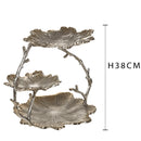 Alzata con Foglie a 3 Piani H 38 cm