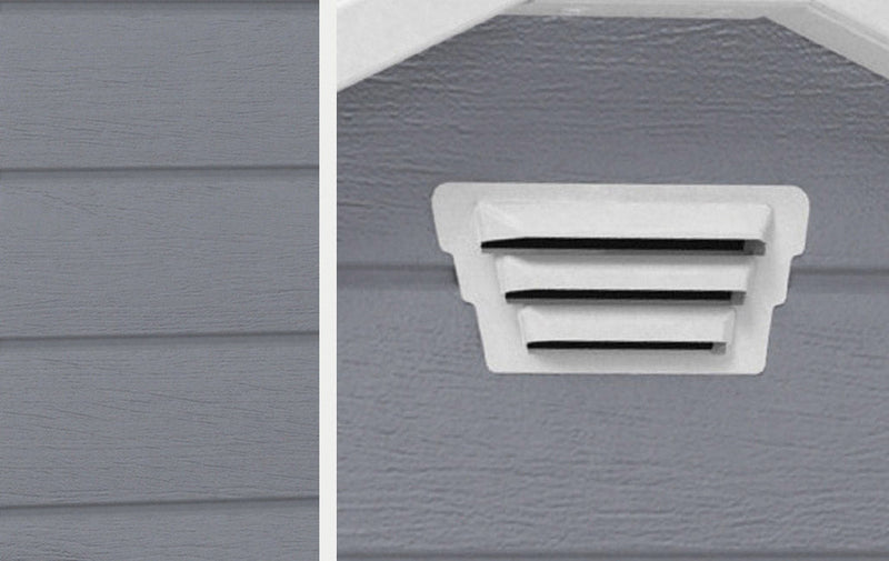 Casetta da Giardino Porta Attrezzi 183,5x111x200,5 cmin Resina Effetto Legno Keter Manor Pent 6x4 Grigia