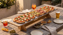 Tagliere da Cucina 30x81 cm  In Legno e Acciaio Giusto