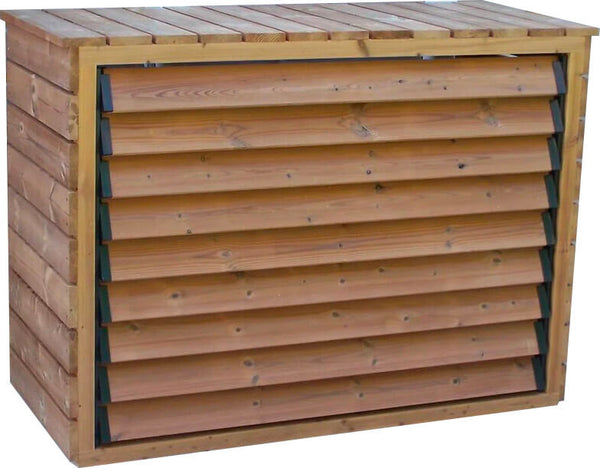 Copri Condizionatore con Veneziane Mobili 132x58x98 cm in Legno Abete Termo Trattato sconto