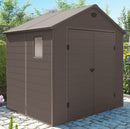 Casetta Box da Giardino Hause 190x192x226 h cm in Plastica Marrone