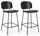 Set 2 Sgabelli 43,5x52,5x93,5 cm Sienna in Tessuto Grigio Scuro