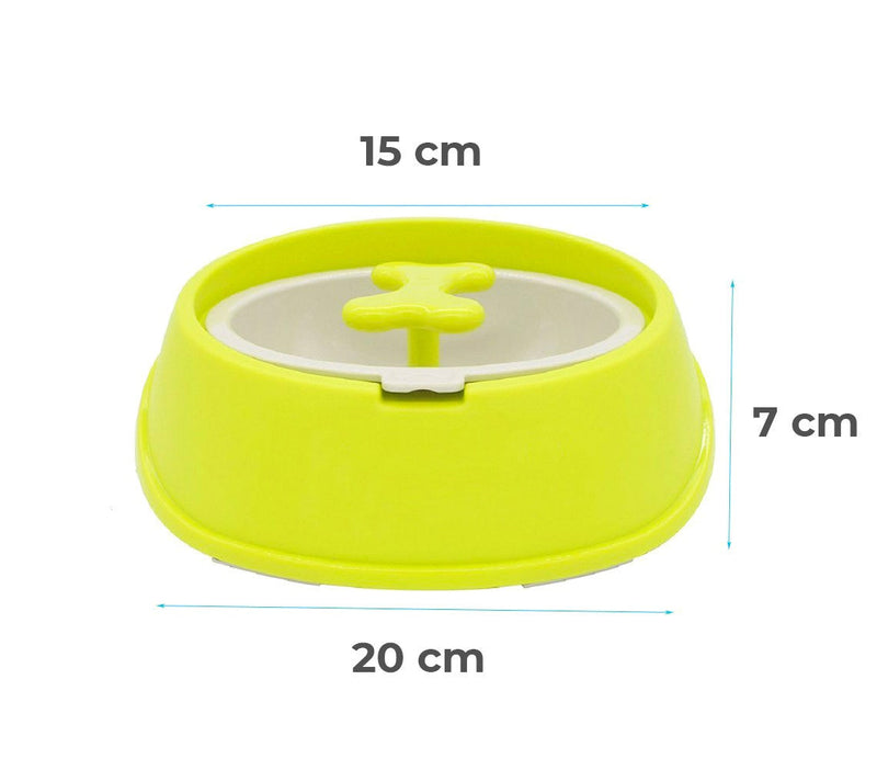 Ciotola sport per cani gatti 15 cm anti-soffocamento e migliore digestione Verde