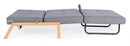 Divano Letto 1 Ripiano Hayden Grigio in Tessuto