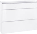 Scarpiera 2 Ante e 1 Antina a Ribalta 120x26,5x108 cm Magic Bianco Lucido