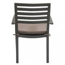 Poltrona Formentera con Cuscino 46x62x84 h cm in Alluminio Taupe