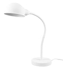 Lampada da Tavolo da Interno Attacco E27 in Metallo Bianco Opaco