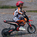 Moto Elettrica per Bambini con Acceleratore Manuale 2 Velocità 8-16km/h Rosso  