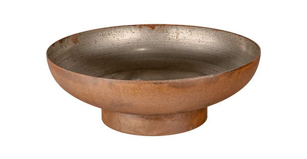 acquista Braciere a Legna Ø40x13,5 cm Elegante in Acciaio Effetto Ruggine