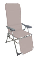 Set 4 Sedie a Sdraio Reclinabili Pieghevoli 59x76x109 cm con Poggiapiedi in Alluminio e Textilene T