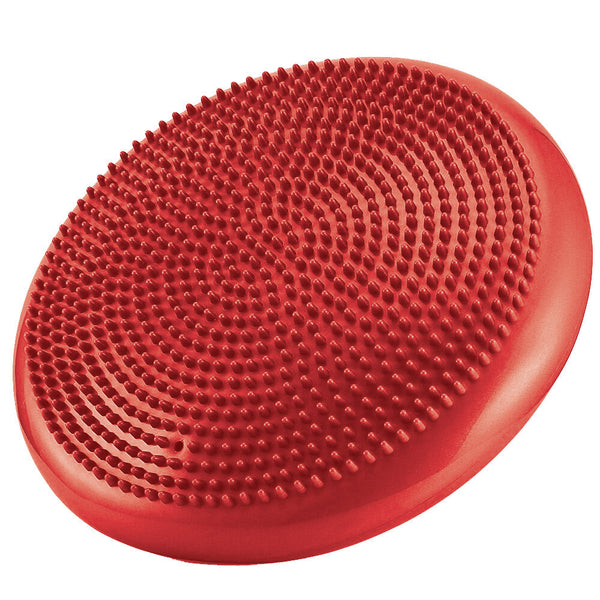 online Cuscino Propiocettivo Gonfiabile per Palestra Yoga Pilates Ø33x10 cm con Pompa Rosso