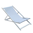 Sedia Sdraio Pieghevole 3 Posizioni in Ferro e Tessuto Oxford Matera Grigio