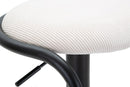 Sgabello Bar Destiny Bianco Ø41x61 cm in Ferro e Compensato e Spugna e Poliestere Nero e Bianco      