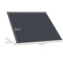 Tenda da Sole a Bracci con Apertura Manuale 150x120 cm Inclinazione e Protezione UV30+ Grigio
