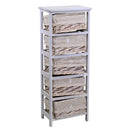 Cassettiera 5 Cassetti in Legno 40x28x104cm Federica