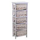 Cassettiera 5 Cassetti in Legno 40x28x104cm Federica