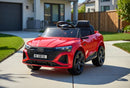 Macchina Elettrica per Bambini 12V Licenza Ufficiale Audi SQ8 E-Tron con Telecomando e Sedile Pelle Rosso