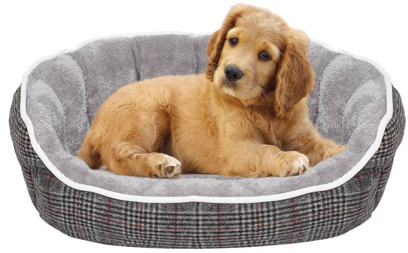 Cuccia per Cani e Gatti 48x42x16 cm in Poliestere Scotland Grigio Chiaro