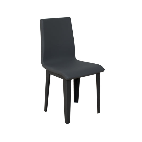 Sedia 40/44x42x86 cm Armida gambe Antracite in Similpelle Grigio online