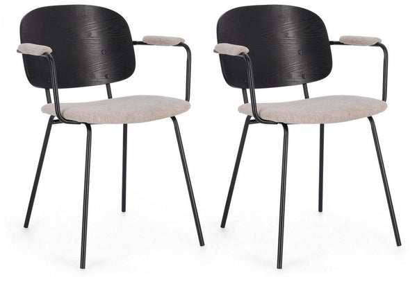 Set 2 Sedie 57x60x80 cm Sienna in Tessuto sconto