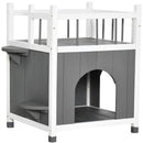 Cuccia per Cani da Esterno 60x46x65 cm in Legno di abete Grigio